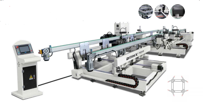 鋁門(mén)窗數(shù)控四頭組角生產(chǎn)線